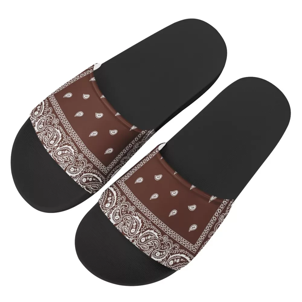 PU Leather Slippers Men Beach Flip Flops Breathable Fashion Summer Shoes  Causal Sandals Indoor Male Footwear Retro Wholesale