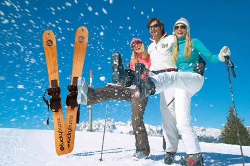 Wholesale solid wood snowboard ski double board fashion sled