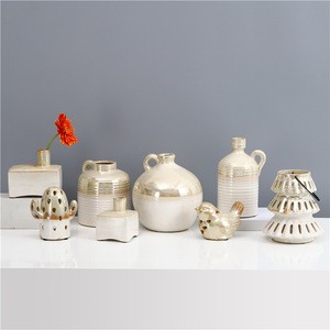 Wholesale unique design ceramic home decor flower vase for decorative