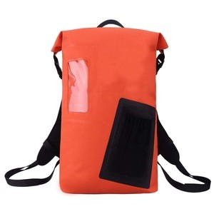 Wholesale Waterproof Dry Bag Backpack for Outdoor Water Sports Tarpaulin 18L with Welded Seams Padded Back Support Cushion