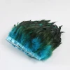 Whosale Costume Accessory Turquoise Rooster Feather Trim Rooster Feather for Garment clothing dresses