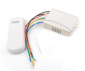 Wireless 4 Channels ON/OFF 220V Remote Control Switch Digital Remote Control Switch for Lamp & Light