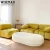 Import WISEMAX FURNITURE Modern living room furniture oval pebble shaped fiberglass coffee table from China