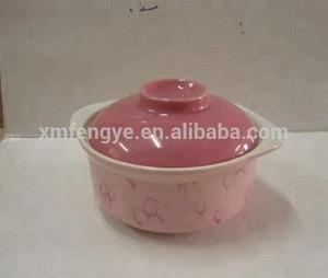 With Lid Round Ceramic Soup Tureen Korea Ceramic Cookware Kitchen Pot
