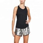 Womens back reflective printing gym fitness  tank top