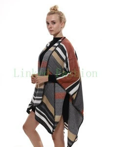 Womens Winter Knitted Cashmere Poncho Capes Shawl
