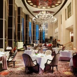 Wood finish restaurant table set to Dubai restaurant furniture