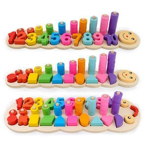 Wooden educational Toys for Kids Preschool number color shape Classified toy funning toy for baby