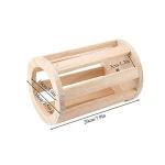 wooden hay rabbit feeder pet cage food dispenser