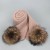 Wool knitted hats scarf sets adult child winter fur pom pom beanie scarf