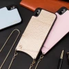 YOFEEL- Wallet Purse Case Bling PU Leather Crossbody Mobile Cell Phone Case Card Holder with Detachable Long Chain For iPhoneX