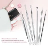 6 PCS Blackhead Remover Comedones Extractor Acne Removal Kit for Blemish, Whitehead Popping, Zit Removing for Nose Face