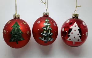glass baubles for Christmas tree