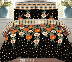 6 PC Cotton bedsheet comforter set