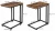 Import Industrial End Table, Side Table, Coffee Table, with Steel Frame and Castors, Easy Assembly, from China