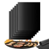 0.20mm thick 40*33cm Heat Resistance Easily Cleaned Non-stick BBQ Grill Mat For Party