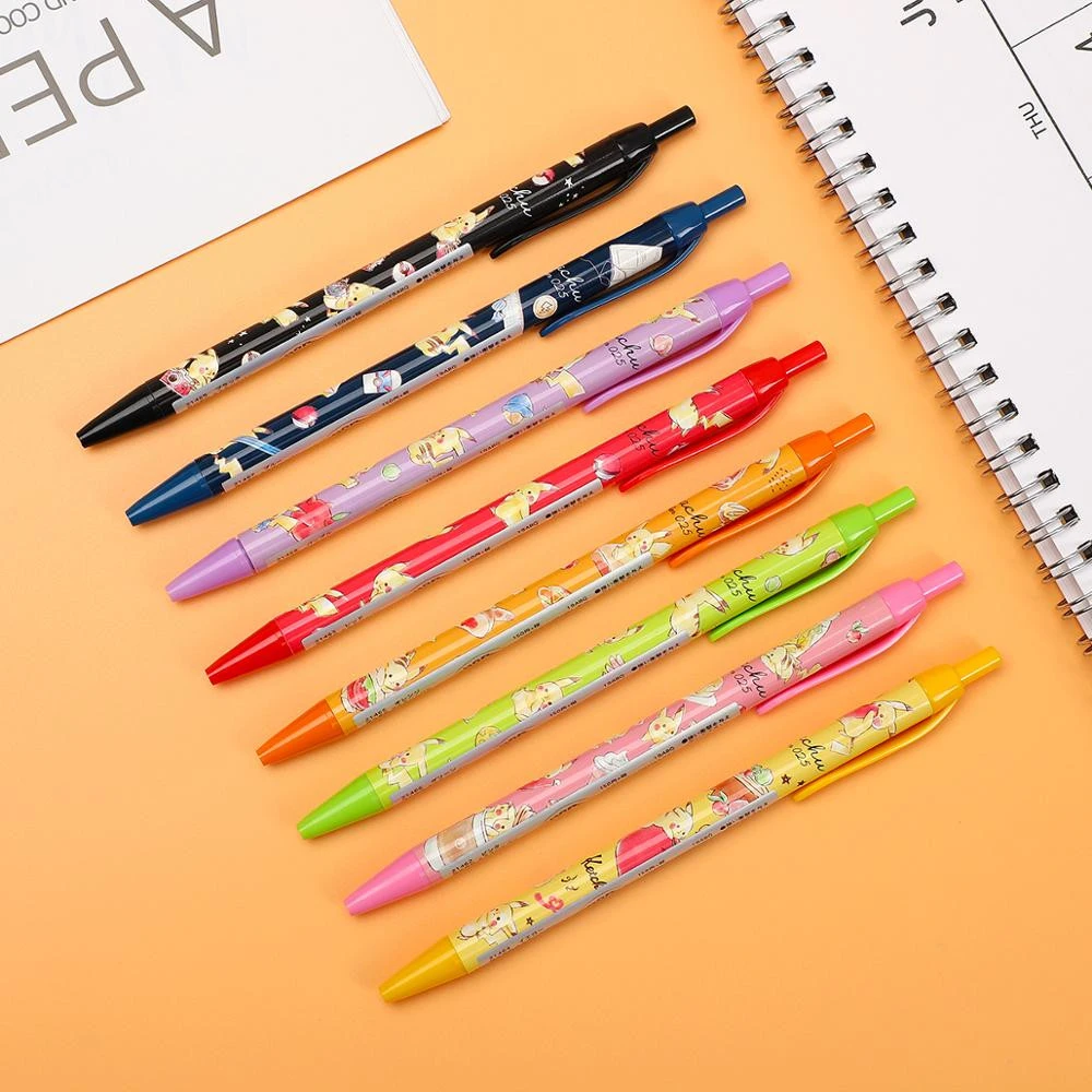 0.38mm kamio japan Cute Cartoon Pikachu gel pen Kawaii Modeling 0.38mm Press neutral pen for student writing school supplies