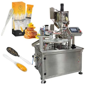 Hot sales Automatic 7g 10g 15g Small Honey Spoon Filling and Sealing Packing Machine