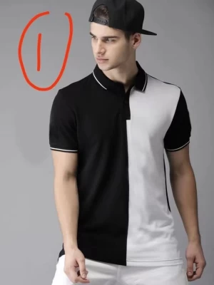 Black White Polo Shirt