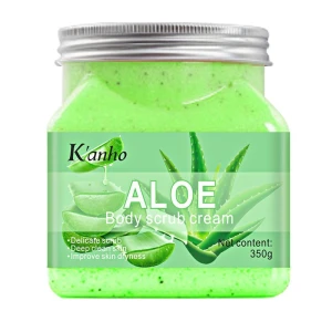 Kanho Aloe Natural Body Care Whitening Exfoliating Ice Cream Facial Body Organic Skin Care Fruit Salt Ocean Body Scrub