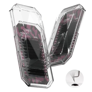 Organic Processed Korean Fiber For Longer Lasting Eyelash Trays Multi Length 14-18mm, Classic /Matte Finished Lash Tray