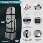 Golf Air Bag Thickened 900D Golf Air Travel Bag with premium waterproof fabric and tank wheel