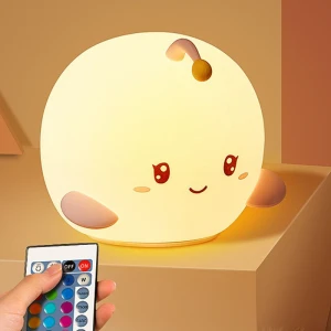 New fancy fat mouse colorful silicone lamp remote control patting lamp