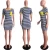 07AF226 hot sale 2020 fashion stripe stitching pockets wholesale women casual mini summer dress