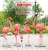 Import factory direct sale garden decor pink bird statue life size fiberglass flamingo from China