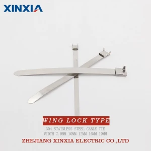 304 Naked Stainless Steel Cable Tie Wing Lock Type