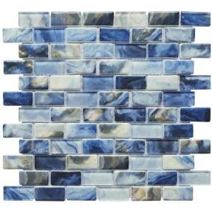 23x48mm Mosaic Tiles Glass Swimming Pool Mosaic