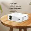 True 1080P full HD portable projector mobile phone with screen T correction home projector with android