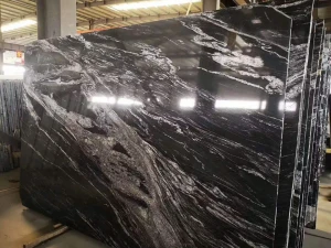 New Color Popular Chinese Misty Black Marble Slabs
