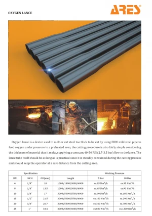 oxygen lance used in blast furnace and oxygen converter steel making