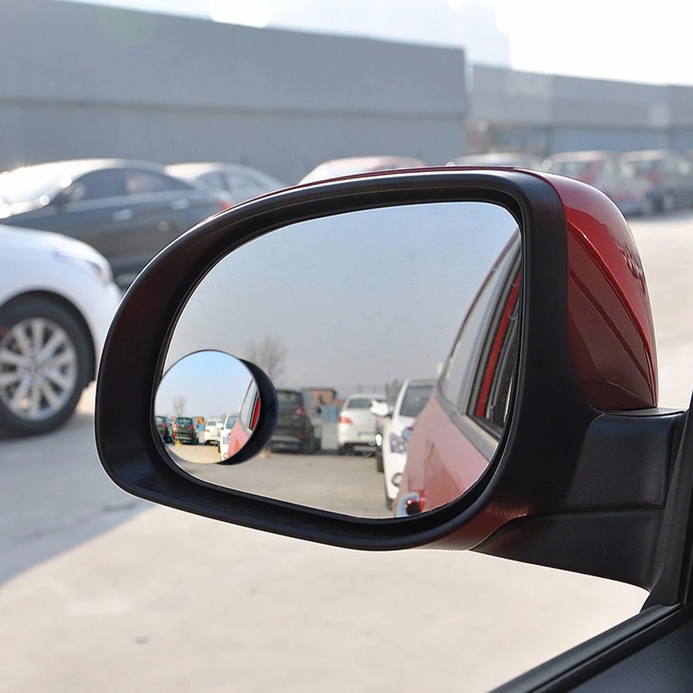 1 pair 360 Degree frameless ultrathin Wide Angle Round Convex Blind Spot mirror for parking Rear view mirror high quality