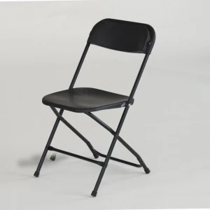 10 Commercial Black Plastic Folding Chairs Stackable Party Event Rental Chair