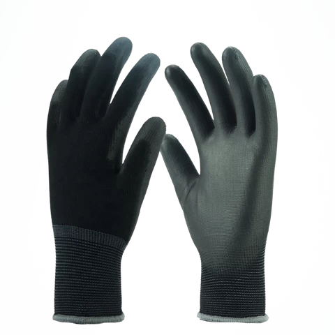 10 gauge Nylon gloves coated with PU on palm hand gloves