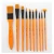 Import 10 nylon hair brush set canvas bag oil watercolor paint brush palette set from China