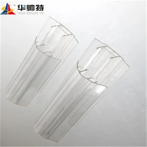 100% Lexan material F shape snap plastic Polycarbonate sun sheet pc profile