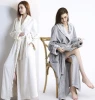 100 plus thick fur collar wholesale bathrobe night dress sleepwear
