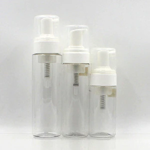 100ml 180ml 250ml clear cosmetic plastic foam pump bottle for facial cleanser