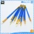Import 10pcs high quality paint brush set white nylon hair with yellow aluminium ferrule and golden tip end from China