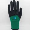 13 gauge green lining black latex foam coated hand glove