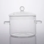 1350ml 1500ml High Quality Cheap Heat Resistant High Borosilicate Double-Ear Cooking Glass Pots
