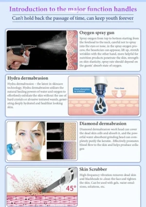 15/14 /12/10 In 1 Aqua Jet Peeling Hydra Diamond Dermabrasion Hydro Facials Oxygen Facial Machine