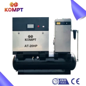 15kw/20HP Smart Integration Screw Air Compressor Fixed Speed with Dryer and Tank