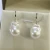 Import 15mm large size Handmade jewelry  925 silver natural baroque pearl earrings from China