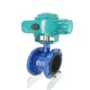 15Mpa anti-corrosion butterfly valve CF8 Aluminum connection 220V 380V switch type 4-20mA electric butterfly valve actuator