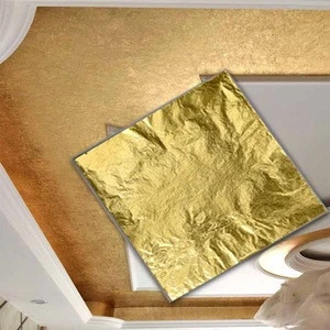 16*16cm Gold Colors Metal Crafts Gold Foil Leaf Sheets for furniture decoration