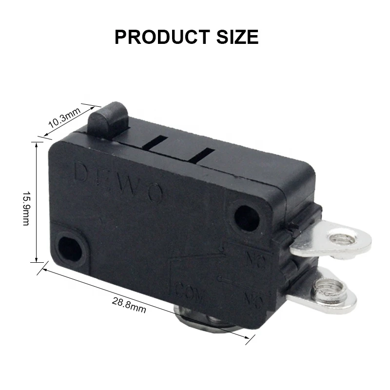 16A SPDT Snap Action Button Micro Limit Switch